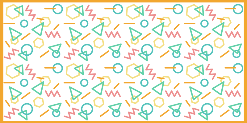 乙烯基地毯带有多彩形状图案 - TenStickers