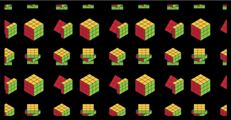 乙烯基地毯游戏魔方图案 - TenStickers