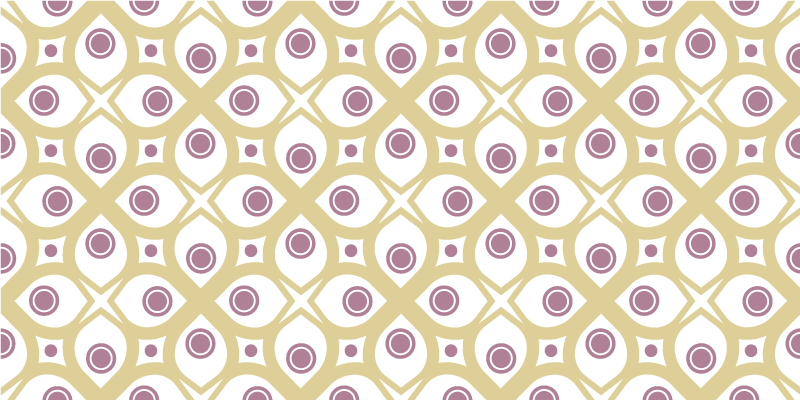 乙烯基地毯镶嵌几何圆形图案 - TenStickers