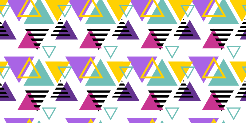 乙烯基地毯几何色彩三角排列 - TenStickers