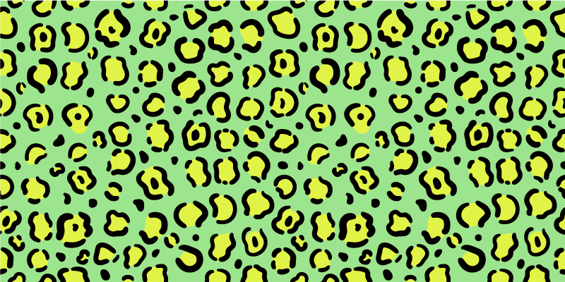 乙烯基地毯动物印花生动豹纹图案 - TenStickers