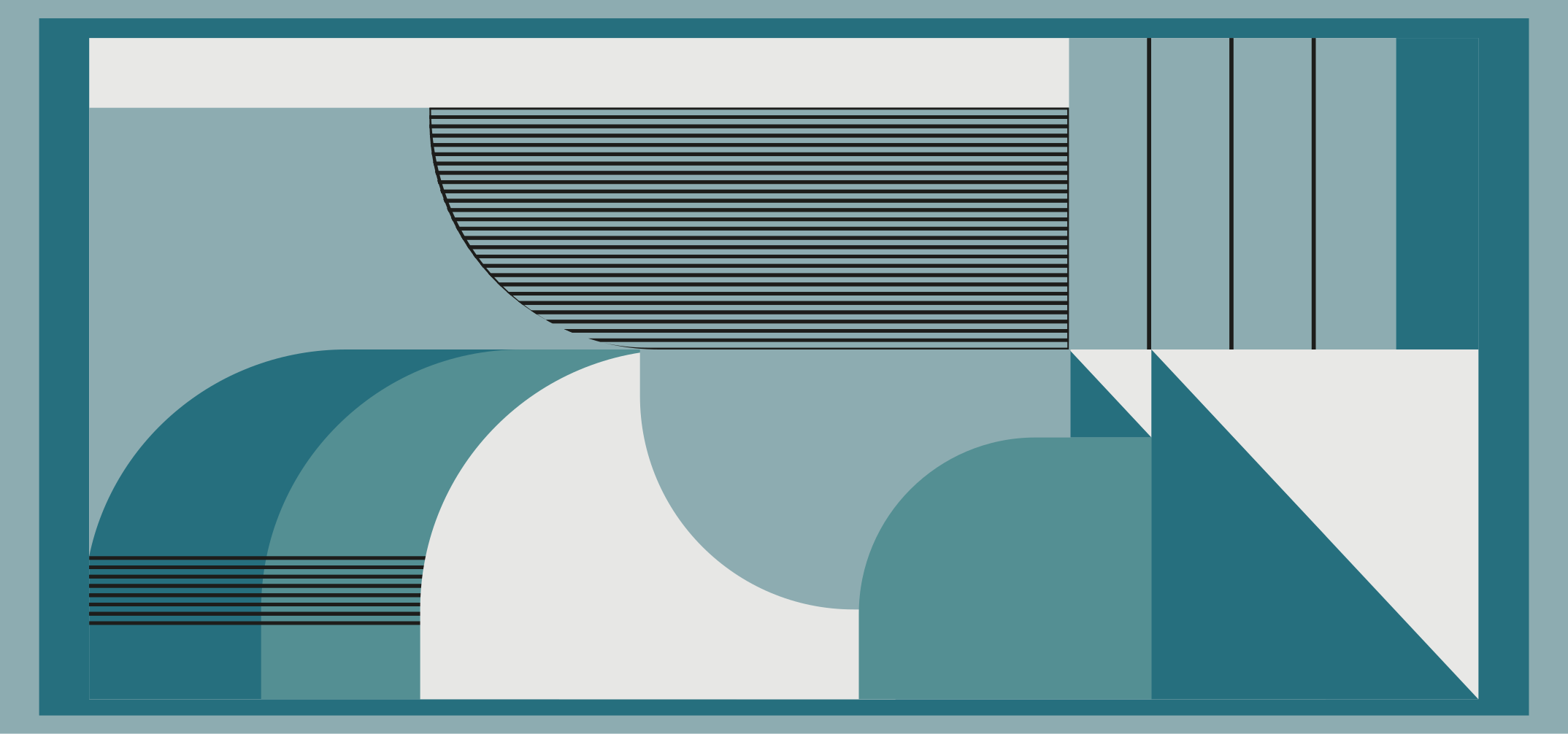 乙烯基地毯蓝色抽象几何图形 - TenStickers