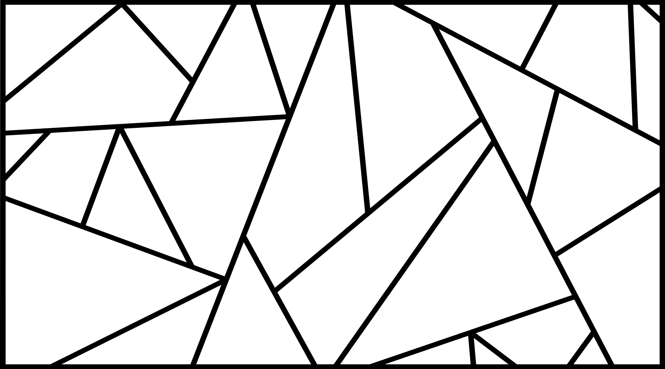 黑色几何线条简约地板乙烯基垫 - TenStickers