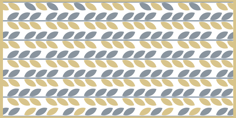 乙烯基地毯特性呈现叶子图案条纹 - TenStickers