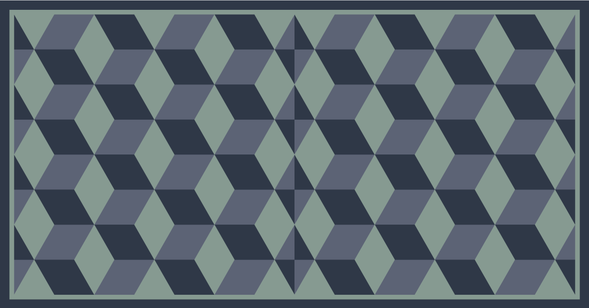 乙烯基地毯几何立方体图案游戏 - TenStickers