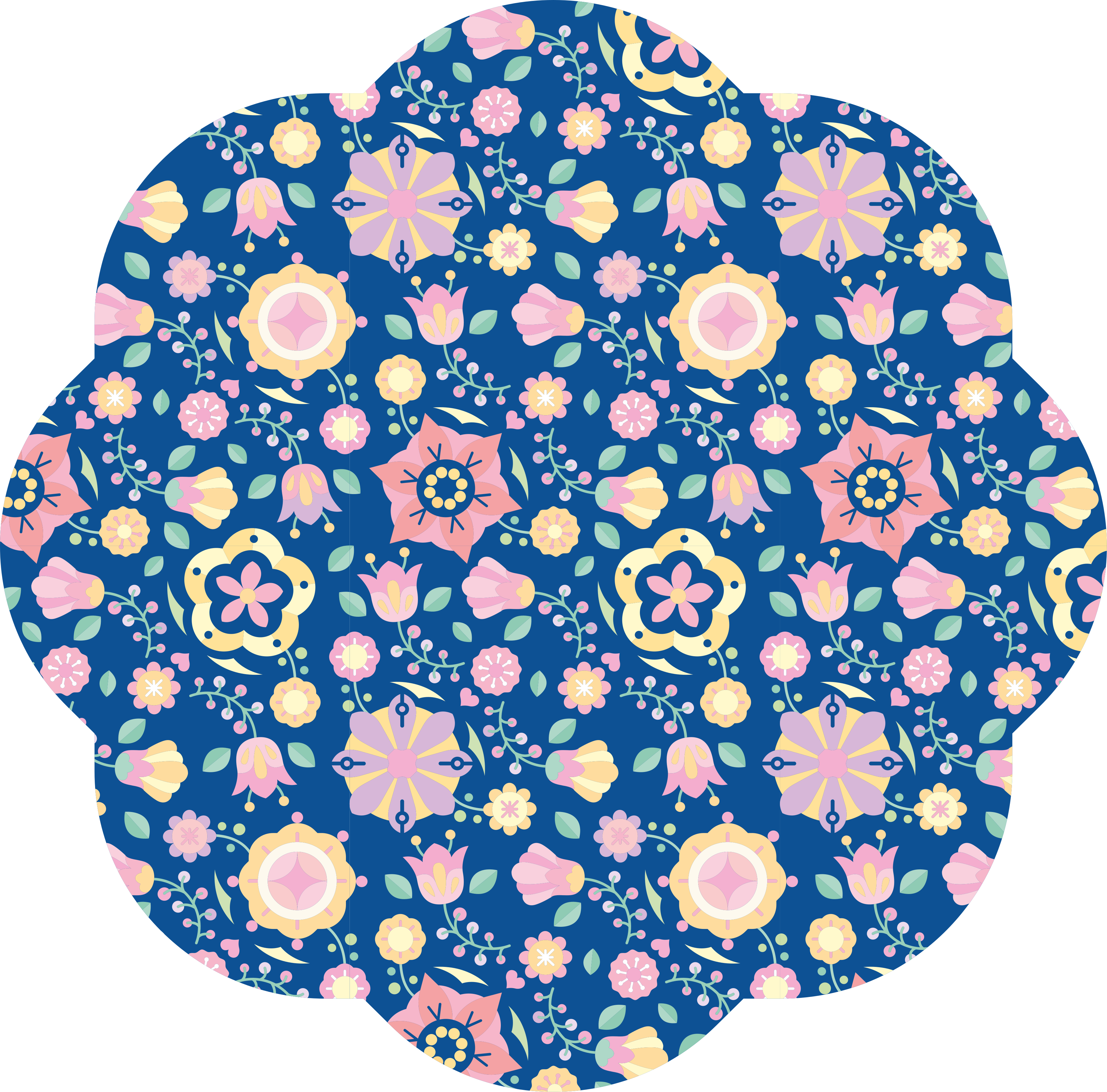 乙烯基花草地毯植物的幸福 - TenStickers