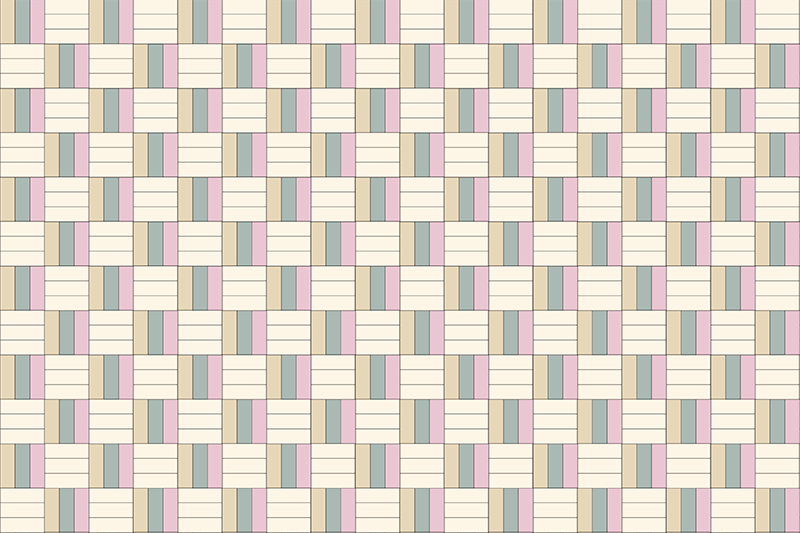 乙烯基地毯几何编织色块 - TenStickers