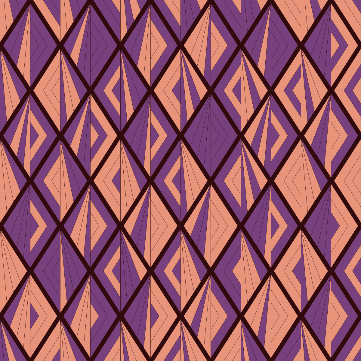 乙烯基地毯几何 几何图案和谐 - TenStickers