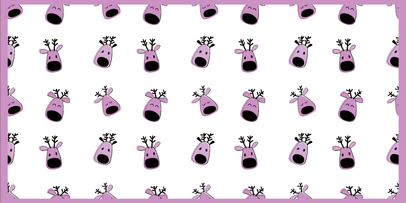 乙烯基地毯托儿所 驯鹿插图 - TenStickers