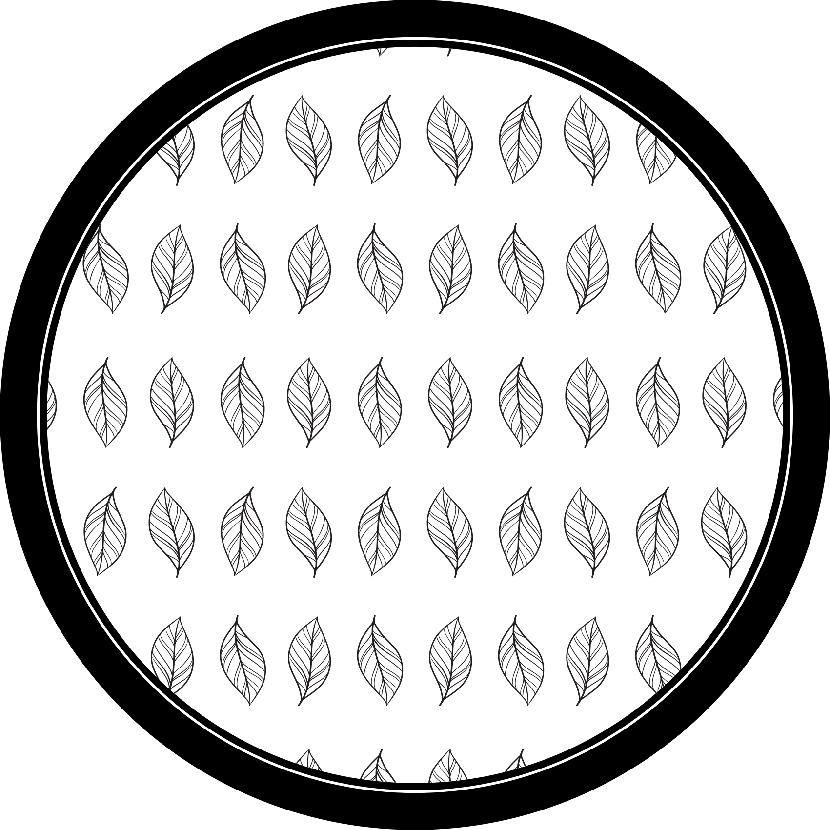 乙烯基花草地毯 植物学轮廓 - TenStickers