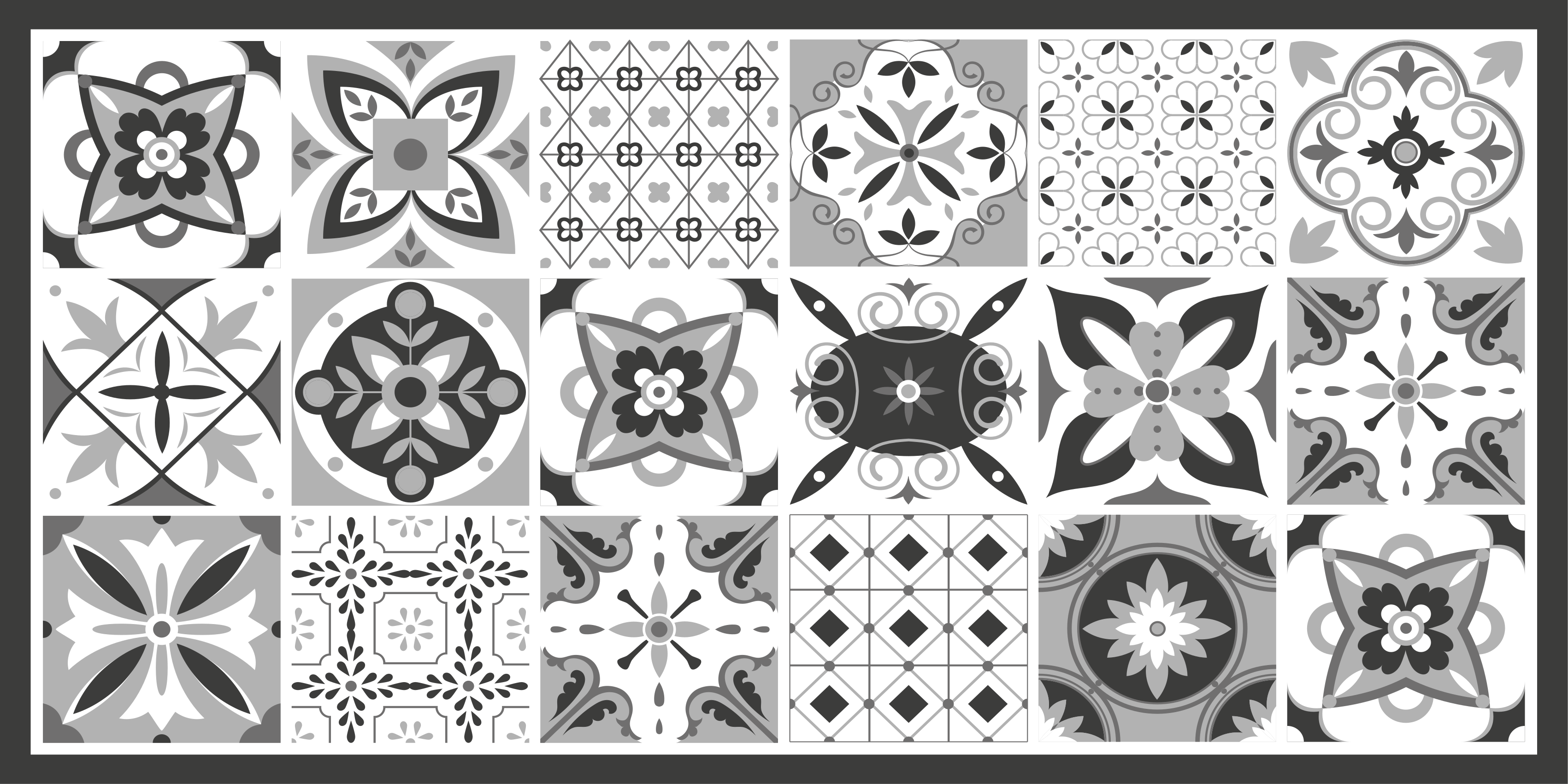 乙烯基地毯 图案瓷砖组合 - TenStickers