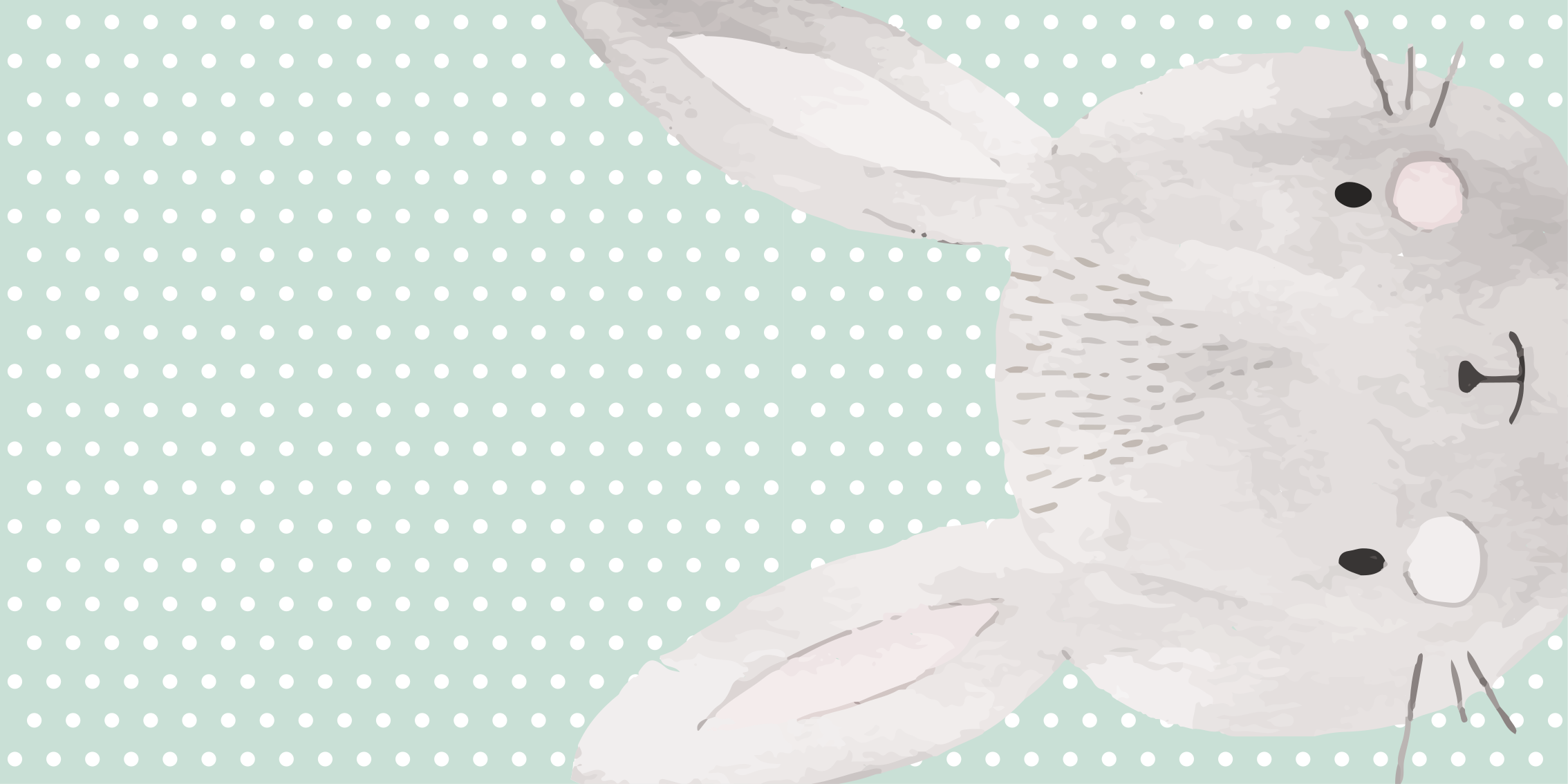 乙烯基地毯托儿所 兔子插图 - TenStickers