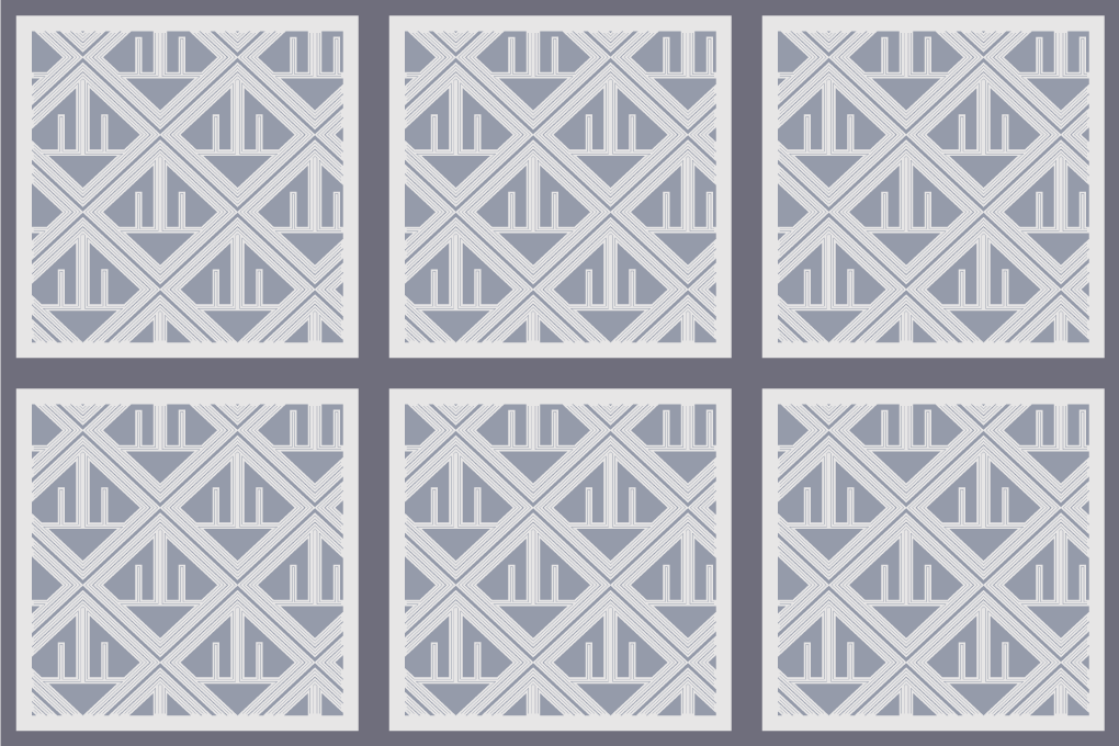 乙烯基地毯几何 几何图案阵列 - TenStickers