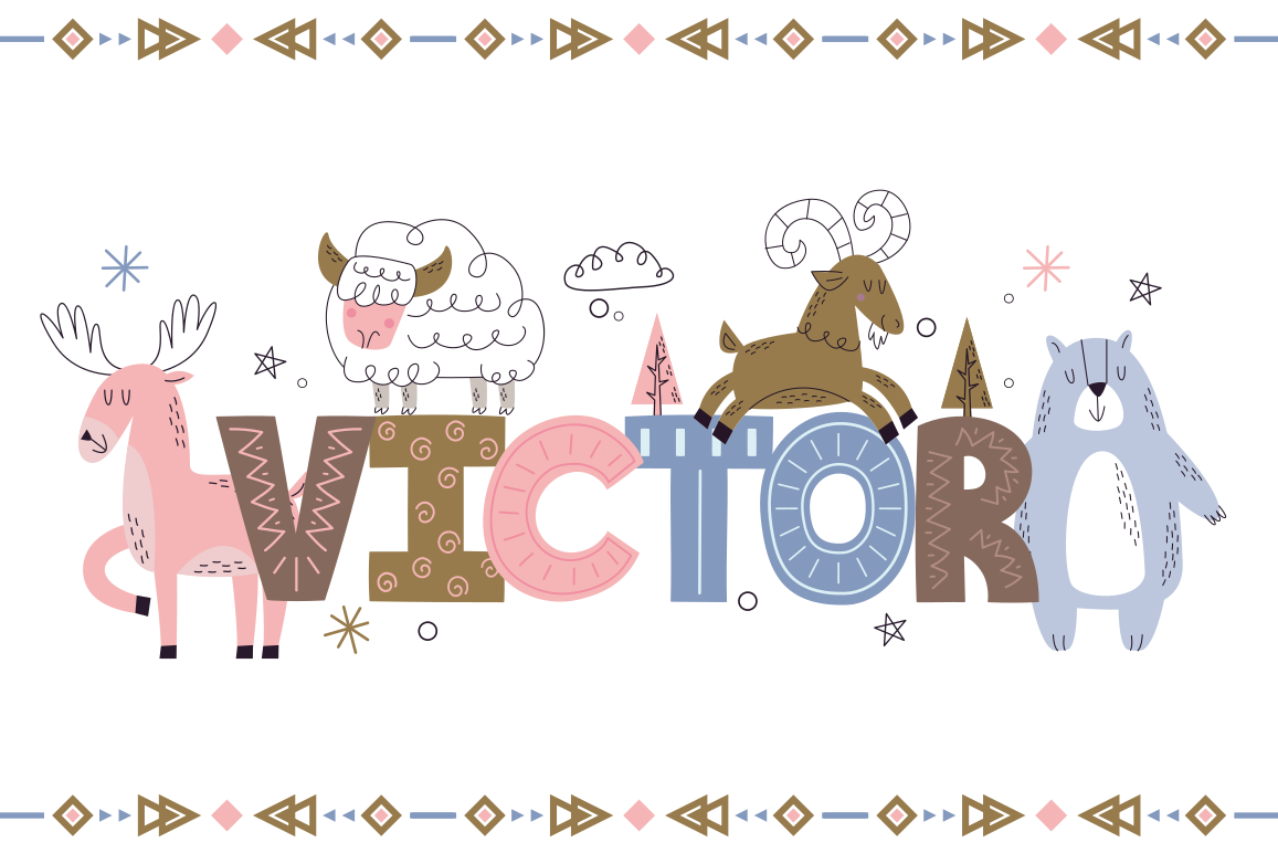 乙烯基地毯名称 个性化羊驼主题 - TenStickers