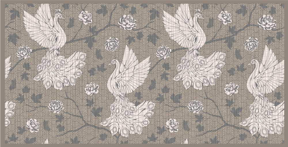 乙烯基地毯动物 鹤园景色 - TenStickers