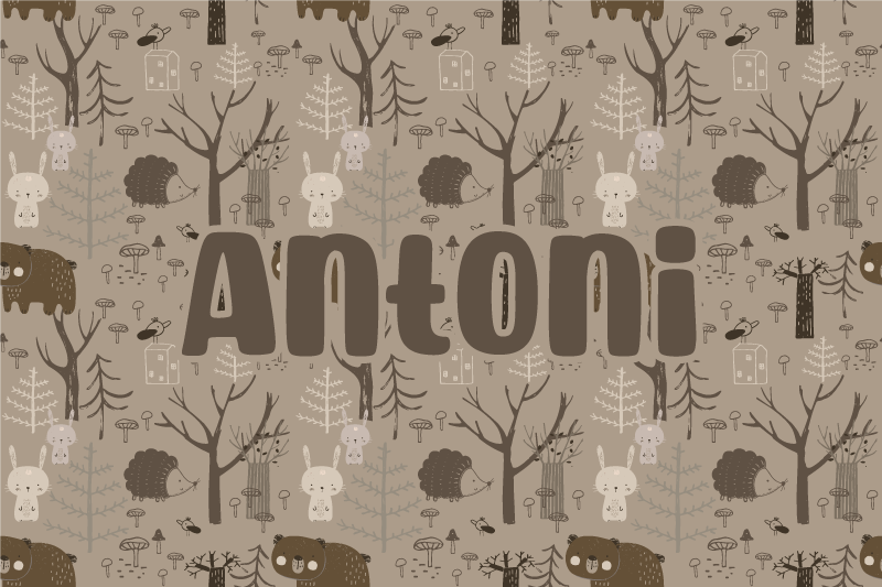 乙烯基地毯名称 魔法森林 - TenStickers