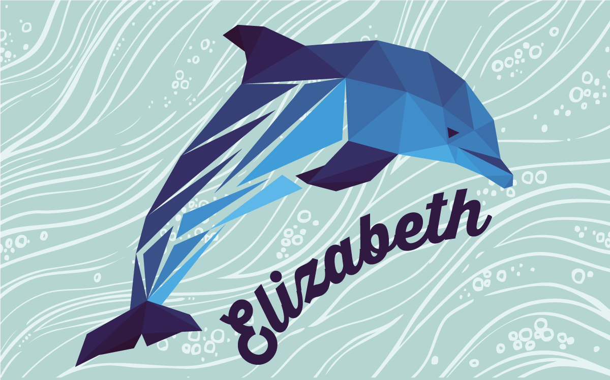 乙烯基地毯名称 个性化海豚 - TenStickers