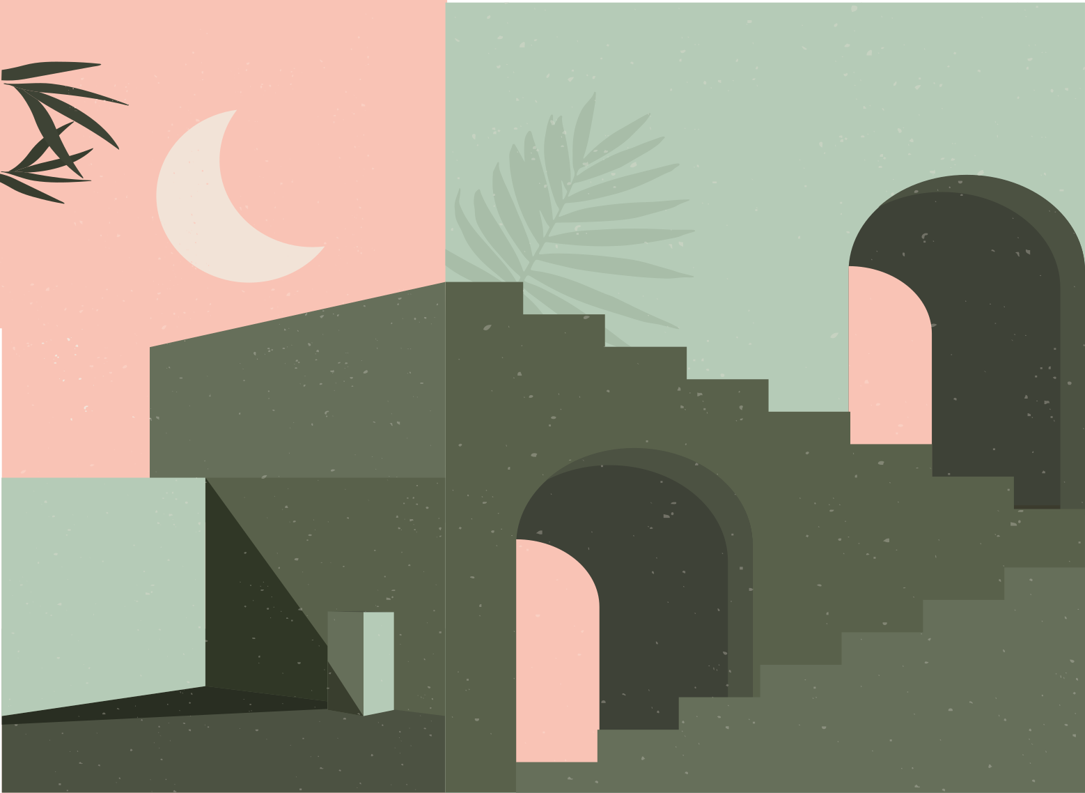 极简主义 极简抽象风景 - TenStickers