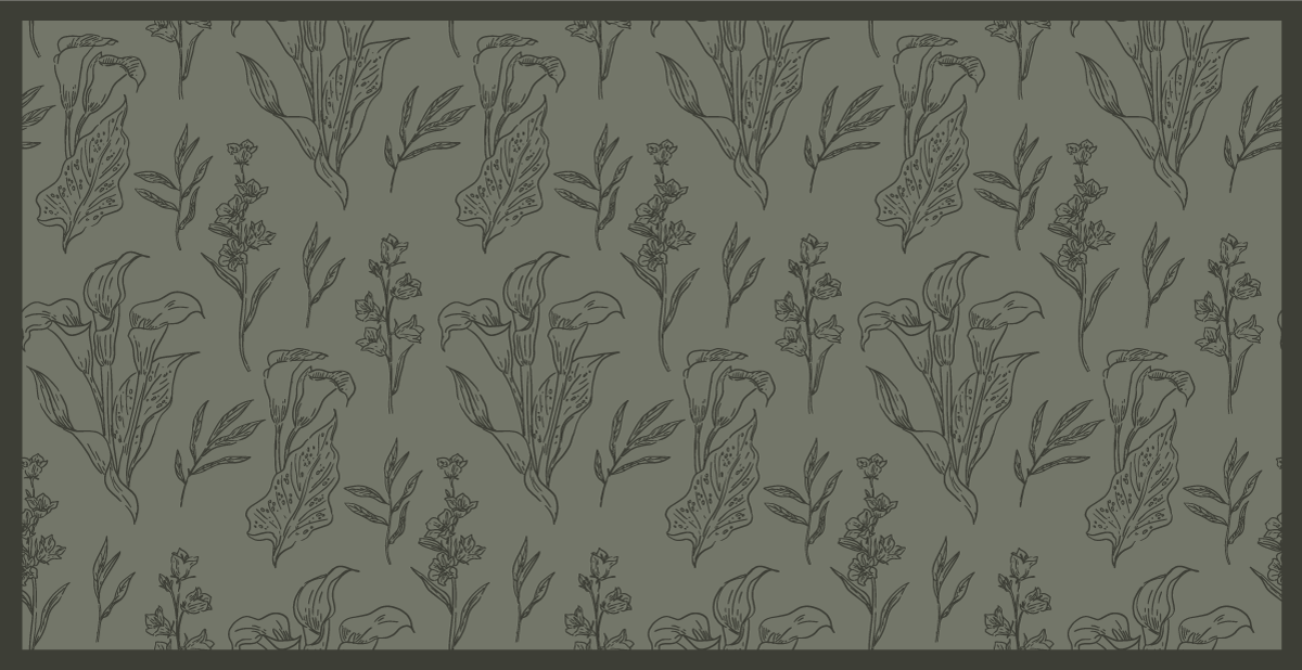 乙烯基花草地毯 植物插图 - TenStickers