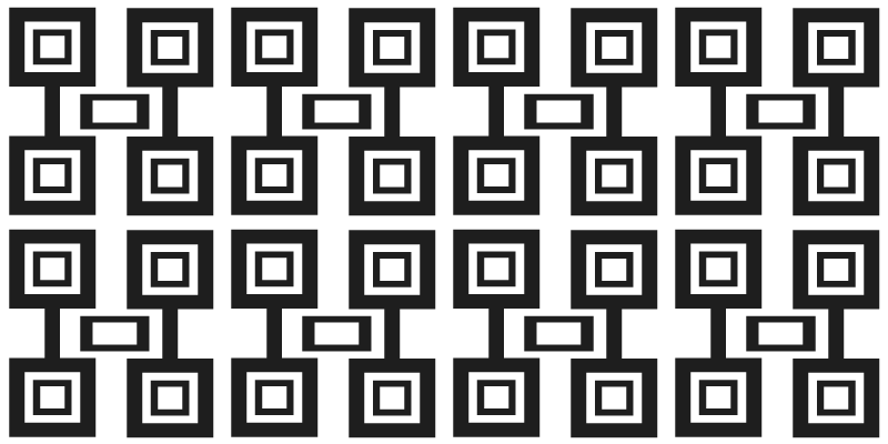 乙烯基地毯几何 几何正方形图案 - TenStickers