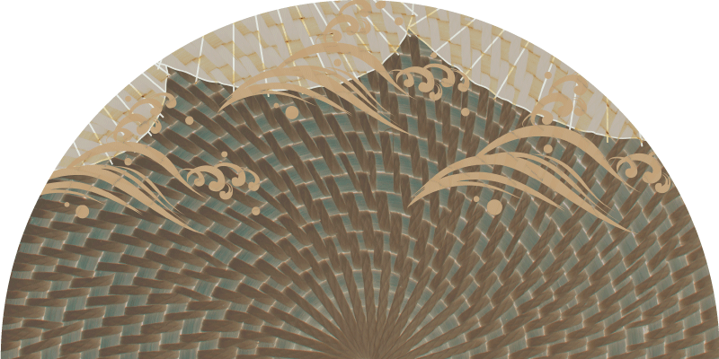 乙烯基地毯客厅日式与北欧风格纹理设计 - TenStickers