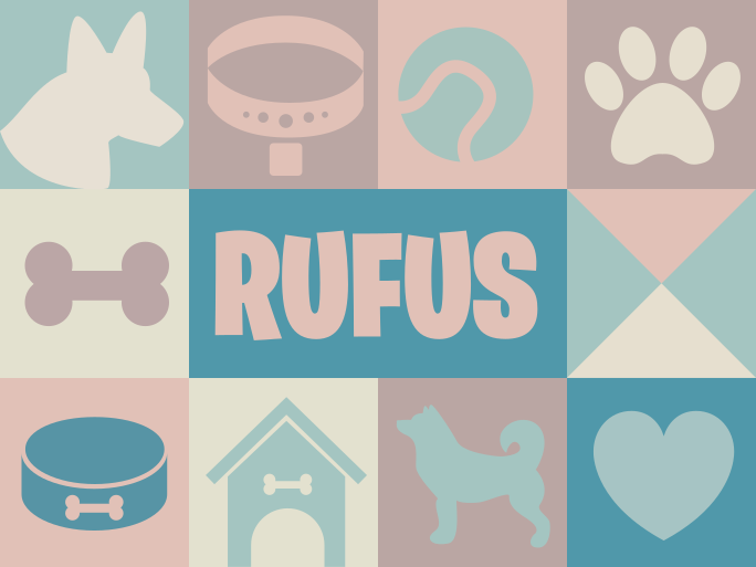 乙烯基地毯动物 狗的个性化 - TenStickers