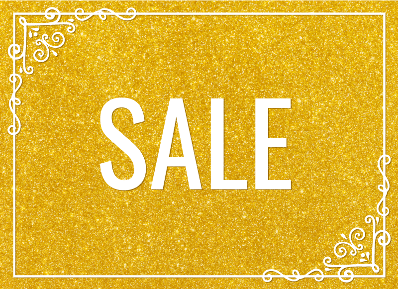 乙烯基地毯长方形 销售金色闪光纹理 - TenStickers