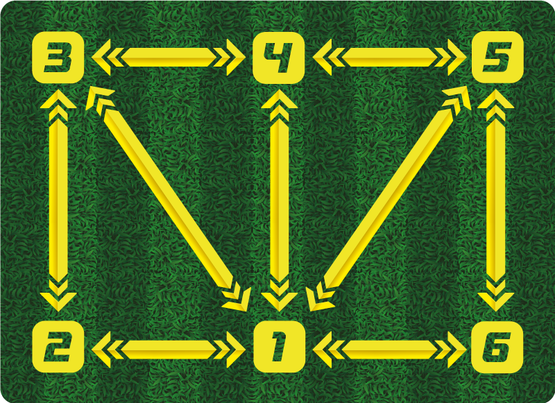 乙烯基地毯长方形 足球训练 - TenStickers