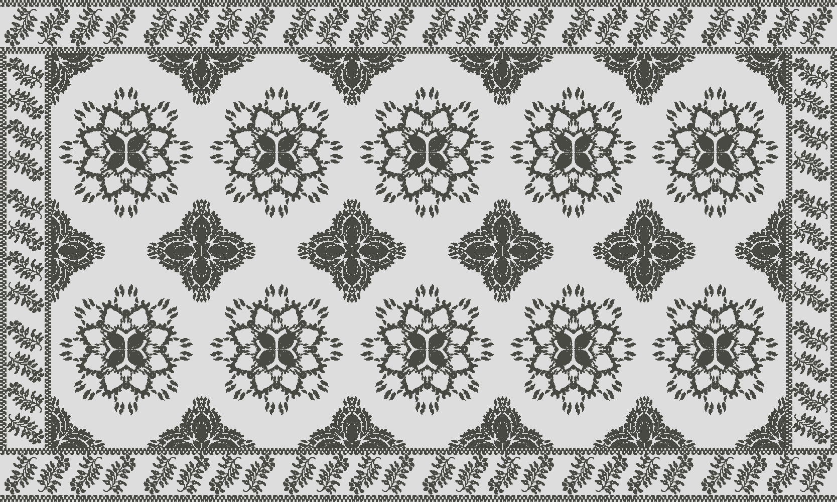 乙烯基地毯饭厅 花卉复古设计 - TenStickers