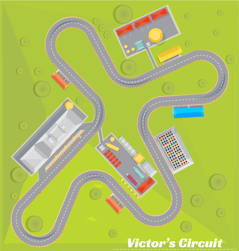 乙烯基地毯道路可定制游乐道路 - TenStickers