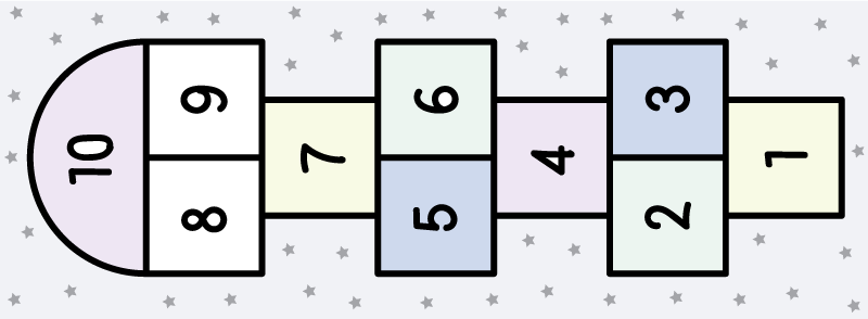 乙烯基地毯游戏 跳房子游戏 - TenStickers