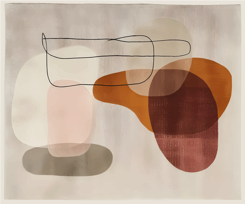 乙烯基地毯米色 抽象形式 - TenStickers