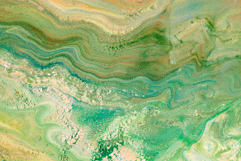 大理石乙烯基地毯绿色与米色调 - TenStickers