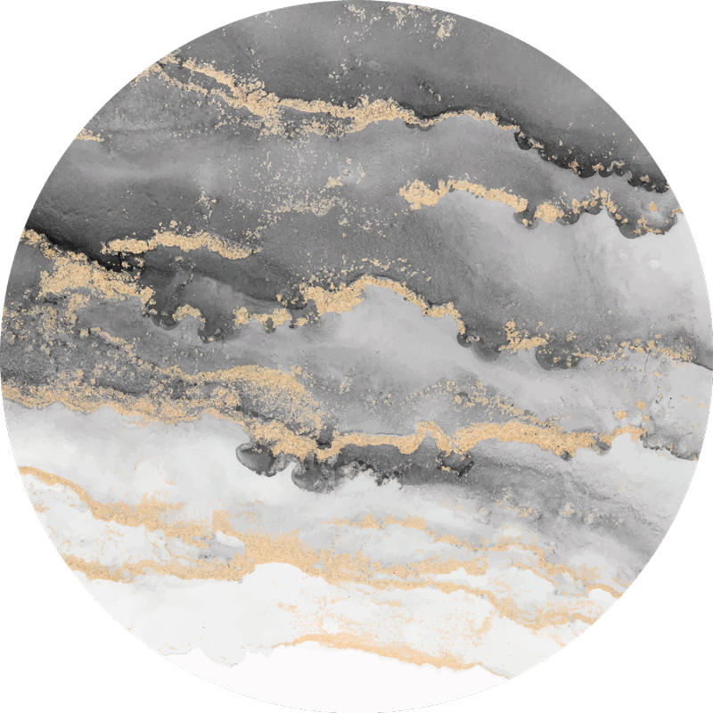 大理石乙烯基地毯灰色金色细节 - TenStickers