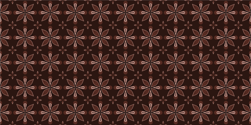 乙烯基地毯入口大厅几何花卉对称设计 - TenStickers