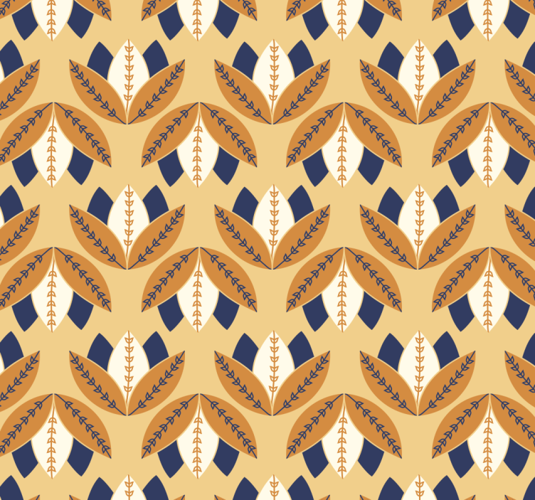 墙纸 花卉观赏 抽象花卉图案 - TenStickers