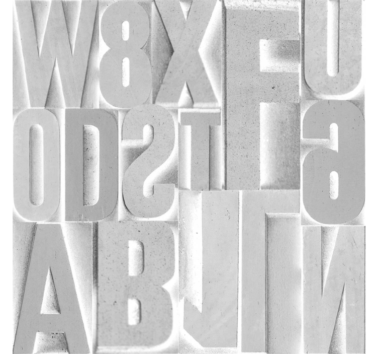 墙纸 刻字 3d 灰色字母 - TenStickers