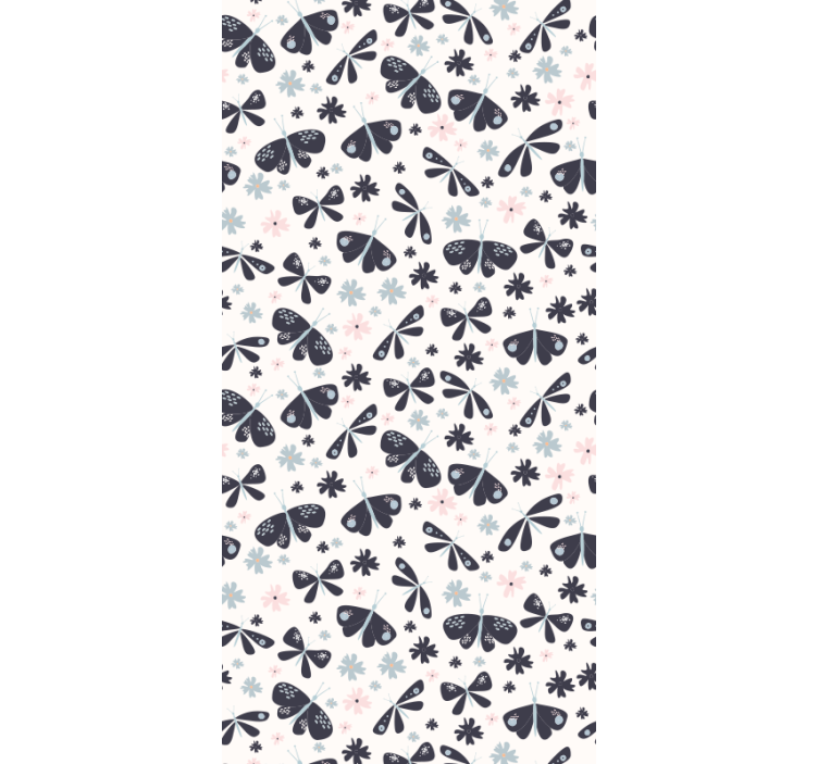 墙纸 蝴蝶壁纸 花卉蝴蝶结图案 - TenStickers