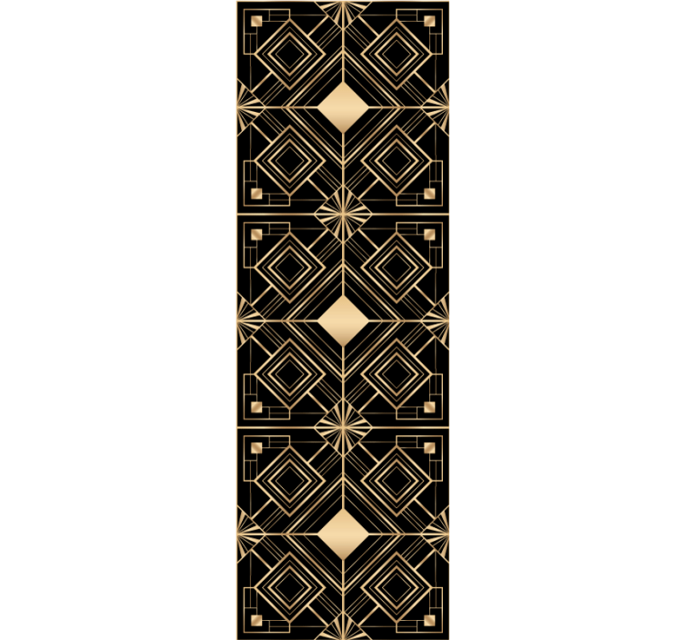 墙纸餐厅与几何金色形状相得益彰 - TenStickers