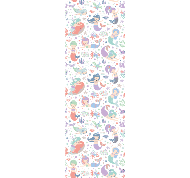 墙纸 动物壁纸 美人鱼水下场景 - TenStickers