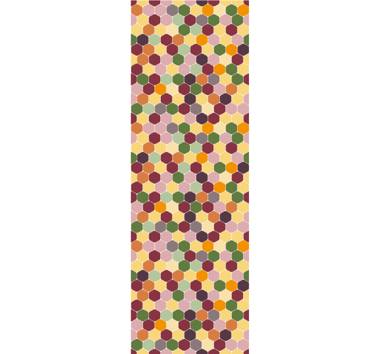 墙纸 瓷砖 小巧多彩的六边形 - TenStickers