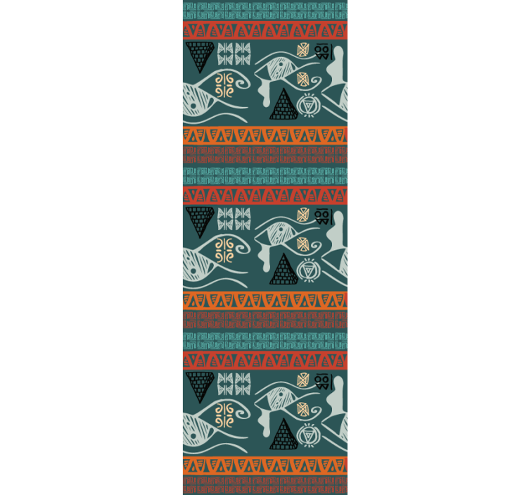 墙纸 鱼 海岸部落几何图案 - TenStickers