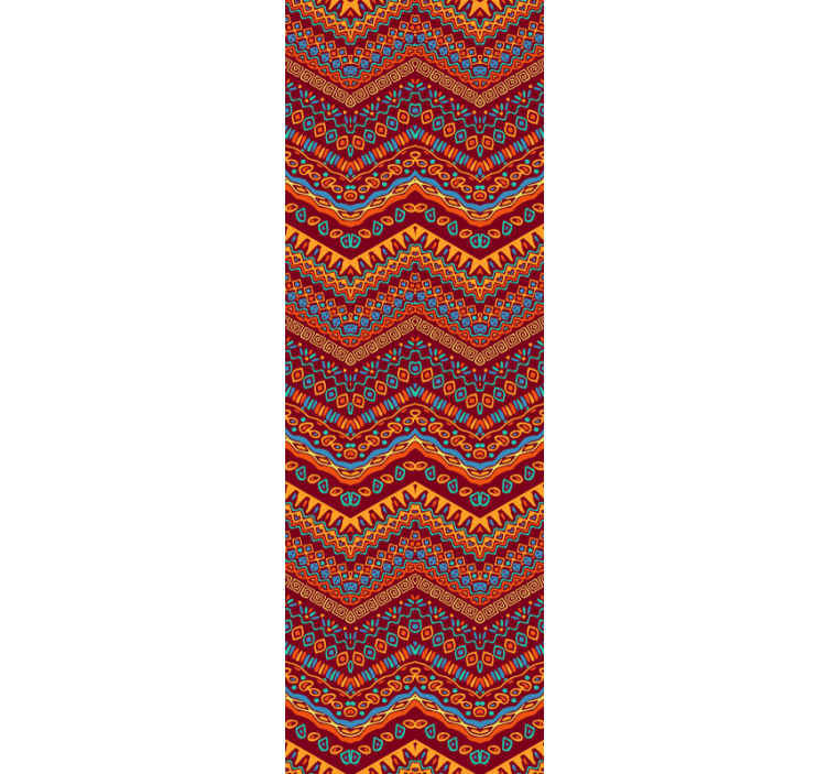 客厅墙纸展现生动几何图案 - TenStickers