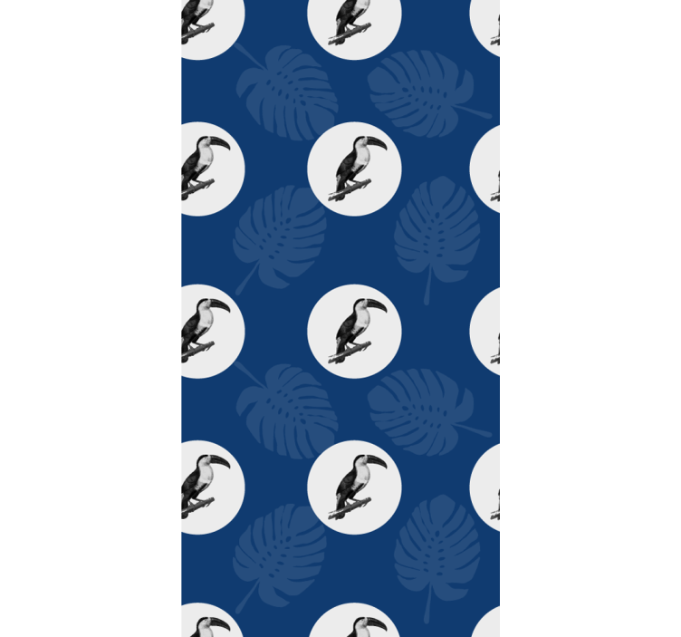 墙纸 鸟类 大嘴鸟与叶子 - TenStickers