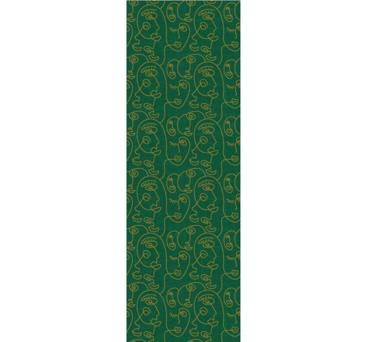 墙纸 艺术 独特线条面孔 - TenStickers