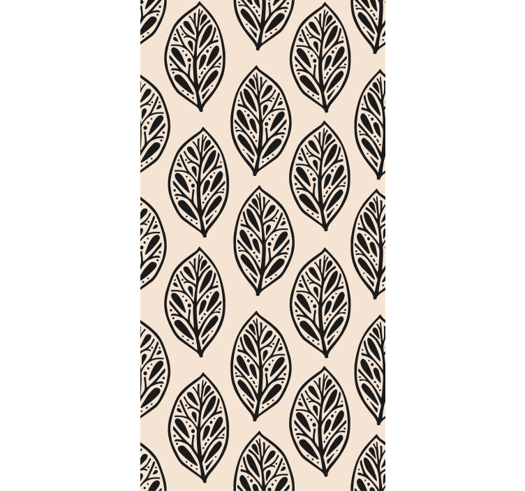 墙纸 树叶 时尚米色排列 - TenStickers