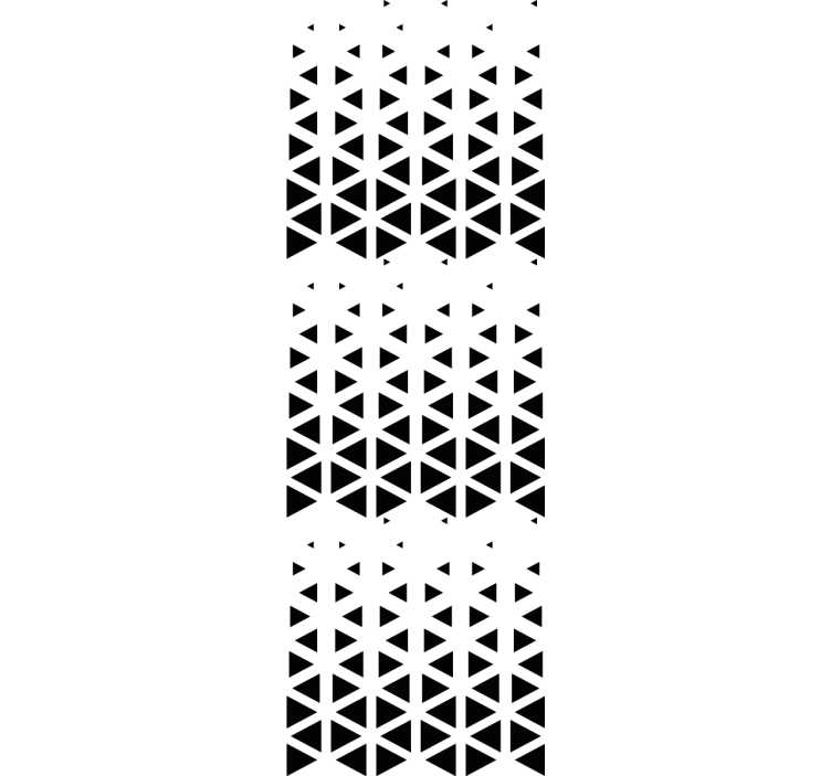 墙纸 几何 黑色三角形排列 - TenStickers