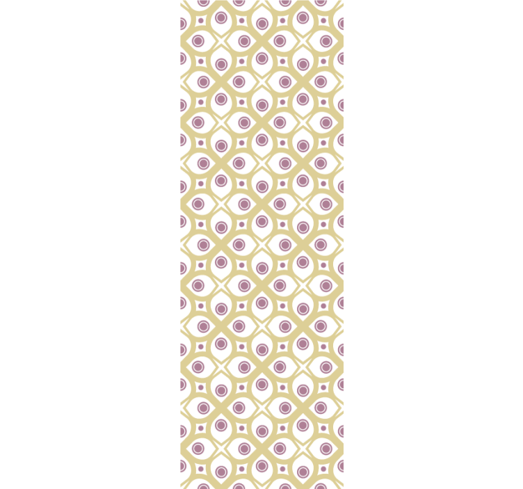 几何墙纸复古眼睛图案 - TenStickers