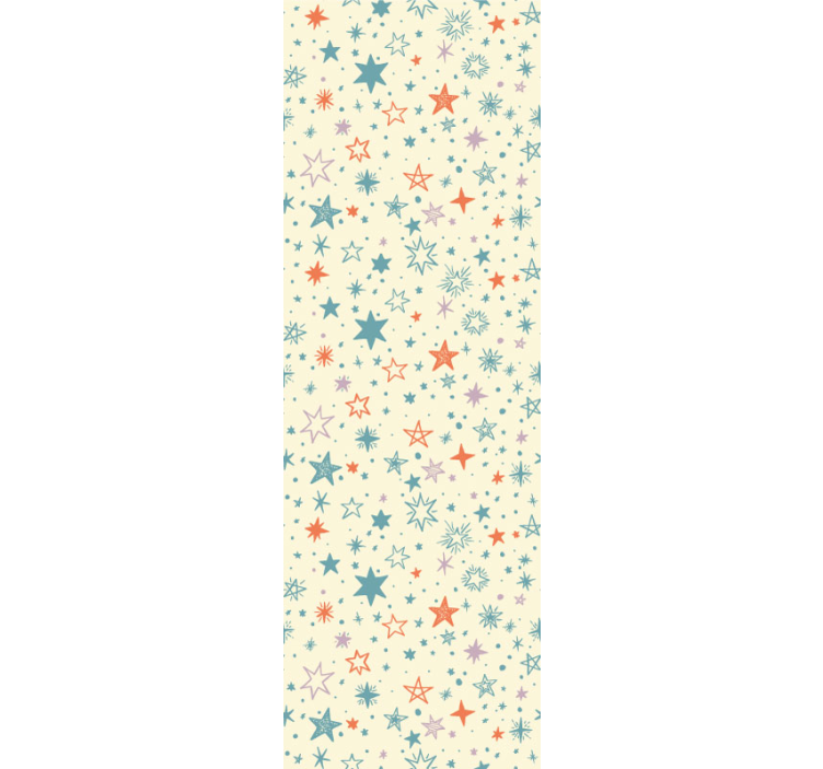 幼儿园墙纸色彩缤纷的星星装饰 - TenStickers