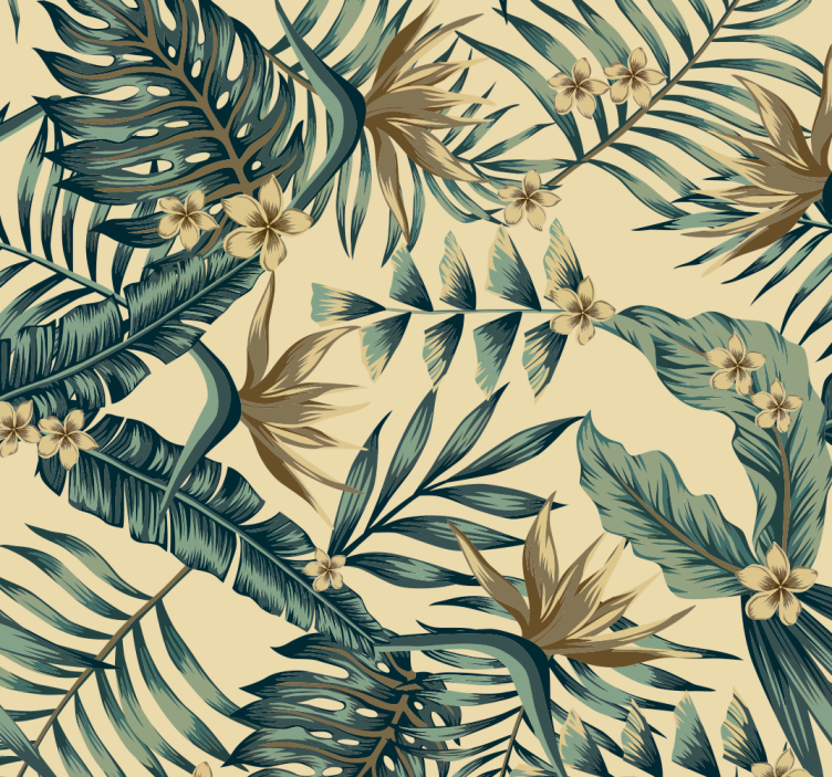 墙纸性质热带植物场景 - TenStickers